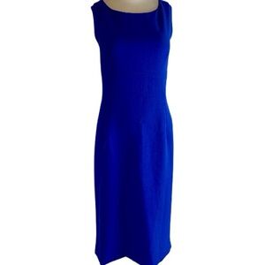 Kasper Royal Blue Sleeveless Sheath Dress Size 12 – Elegant Career & Event Style